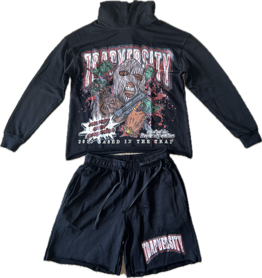 MONEY OVER ENEMIES  Trapversity Edition HOODIE+SHORTS set (Free Shipping!)